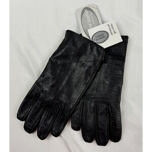 Emanuel Geraldo Leather Gloves XL Ladies Black Genuine Soft ~ Original Tags New